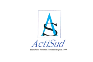 a blue and black logo