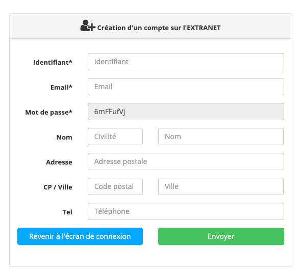 Créer un compte - vos informations - Demander devis et extranet diagnostics immobiliers